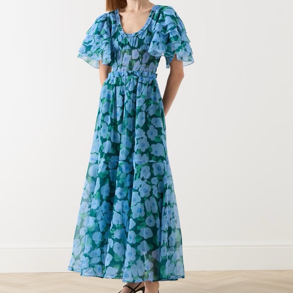 Sister Jane Emerald Bloom Flared Dress